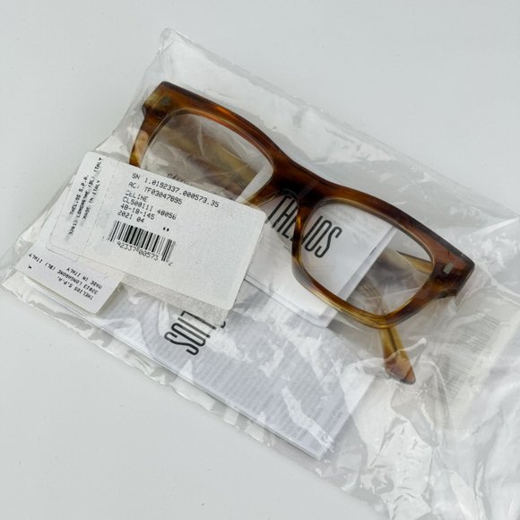 Celine CL50011I 056 BRAND NEW Eyeglasses Striped Honey Havana Square Women - Picture 11 of 11